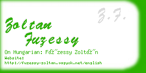 zoltan fuzessy business card